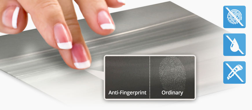 Anti-fingerprint stainless steel sheet